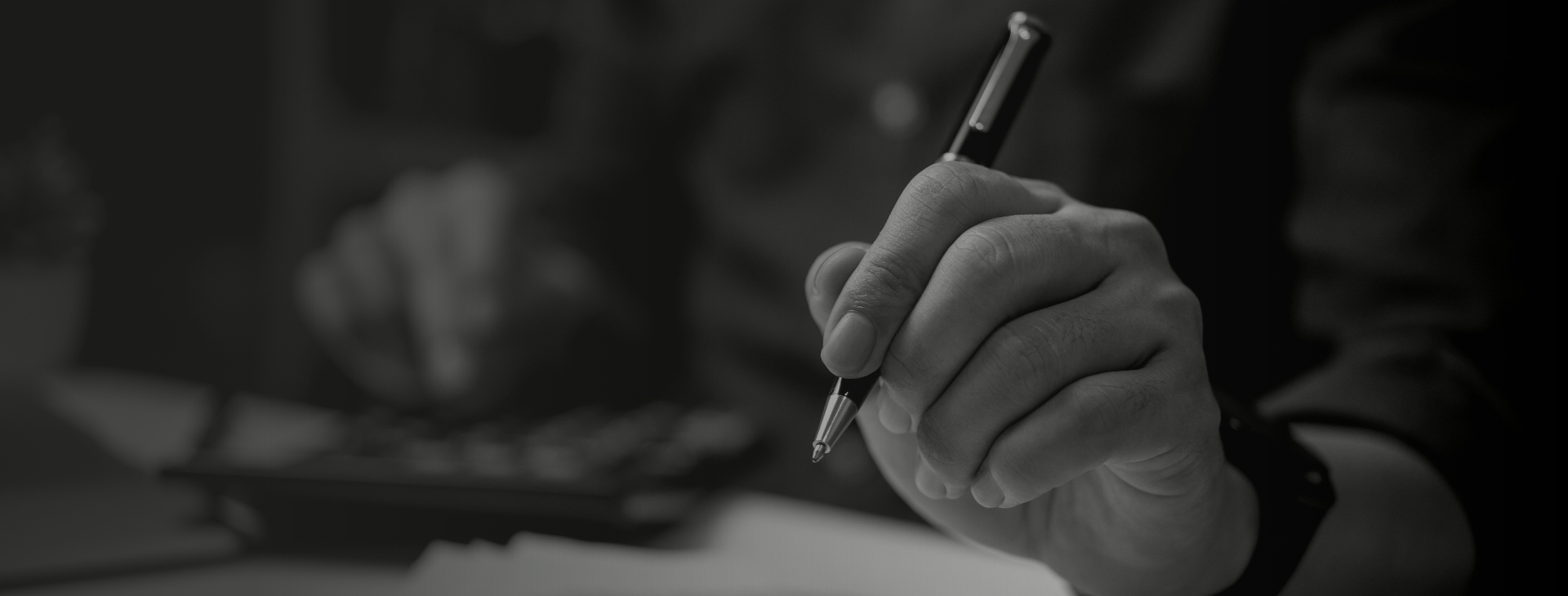 Man writing article